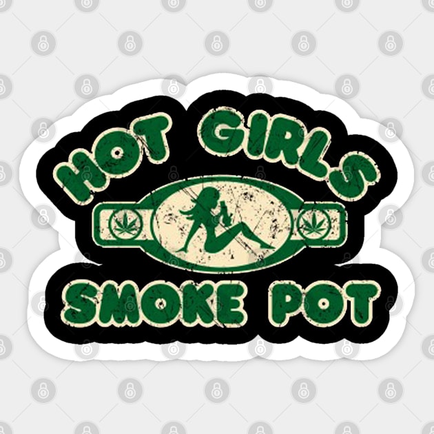 hot girls smoke pot Sticker by Vanzan